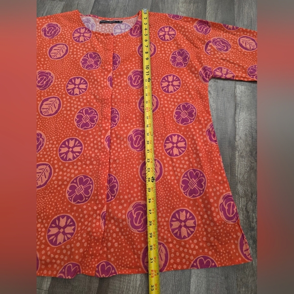 GUDRUN SJODEN KRISTINA layering Boho Orange Pink Festival Women’s Tunic Jacket - Picture 14 of 15